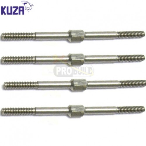 Kuza linkage 3x60mm stainless L/R thread 4 pieces. 4.5mm hex
